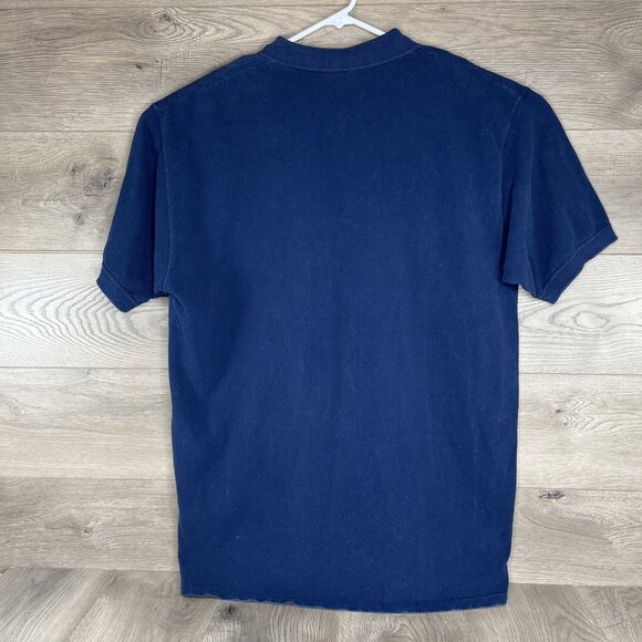 Majestic Men's Polo Shirt NFL Denver Broncos Navy Cotton Size XL - 1990’s - Picture 6 of 9